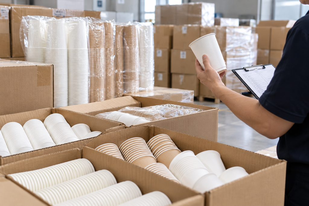Paper cups wholesale order inspection